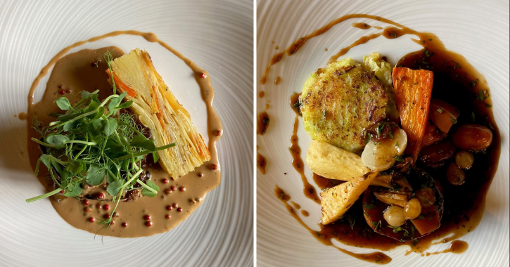 Close up shots of food on offer as part of the autumn menu at Headlam Hall Hotel